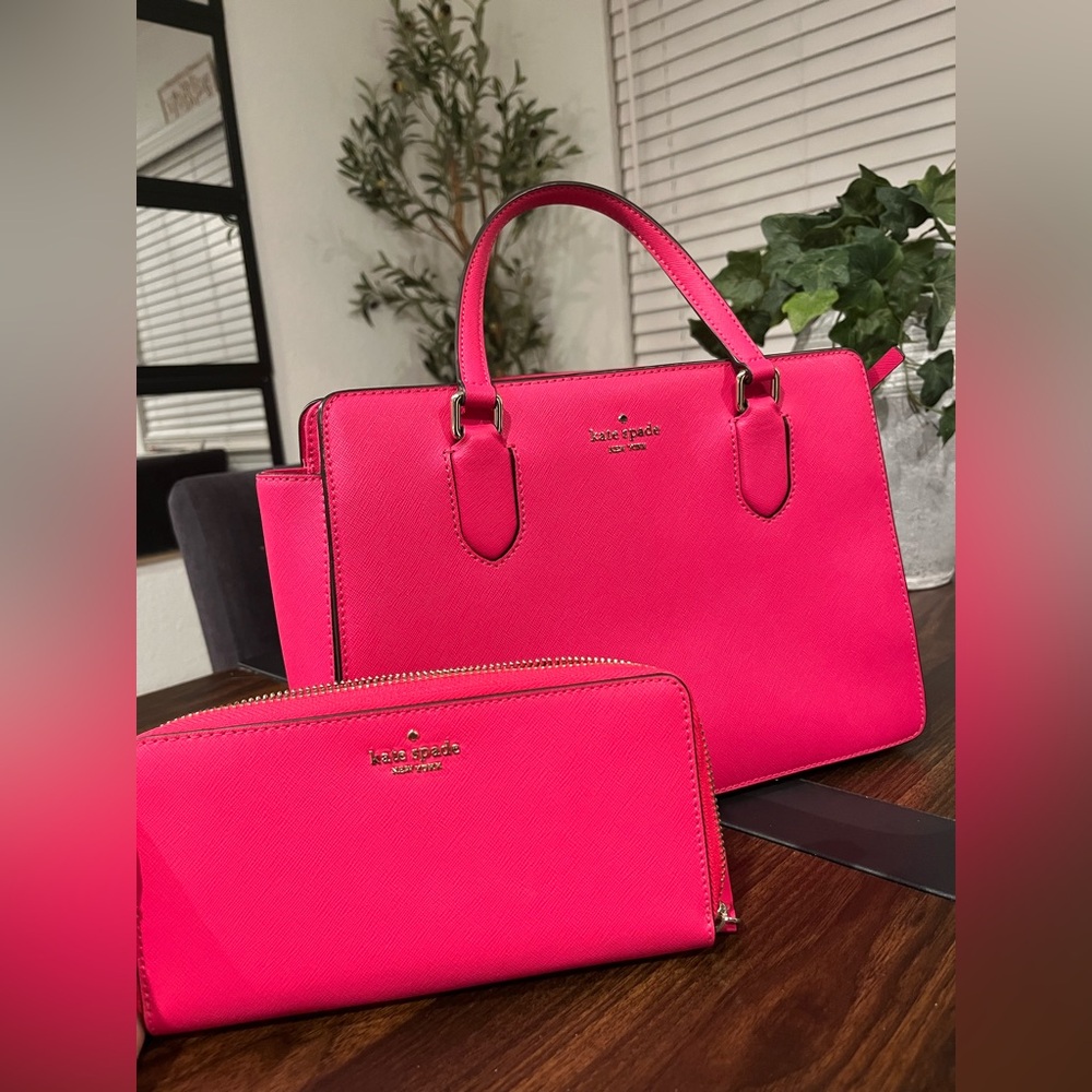Kate Spade Pink Satchel and Wallet Set
